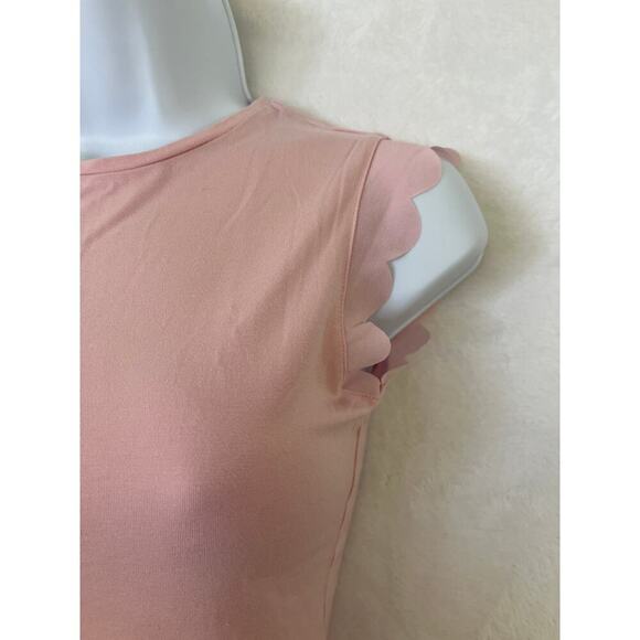 Ted Baker London Elijah Pink Scallop Preppy sz 0 Feminine Romantic Coquette - Picture 5 of 11